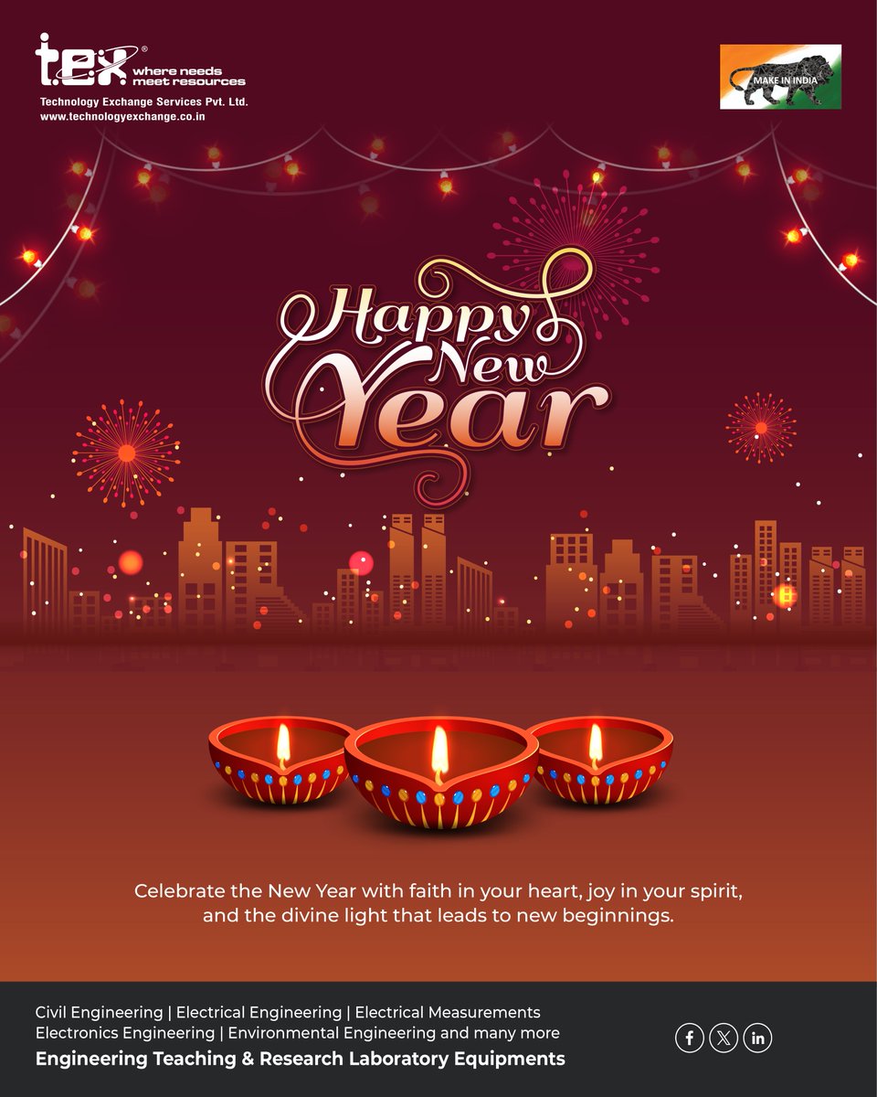 Tex_Technology's tweet image. New dreams, new beginnings, and endless possibilities
Here’s to a year filled with success, laughter, and golden moments!
Happy New Year!

#newyear #gujaratinewyear #bestuvaras #TEX #technologuexchangeservice