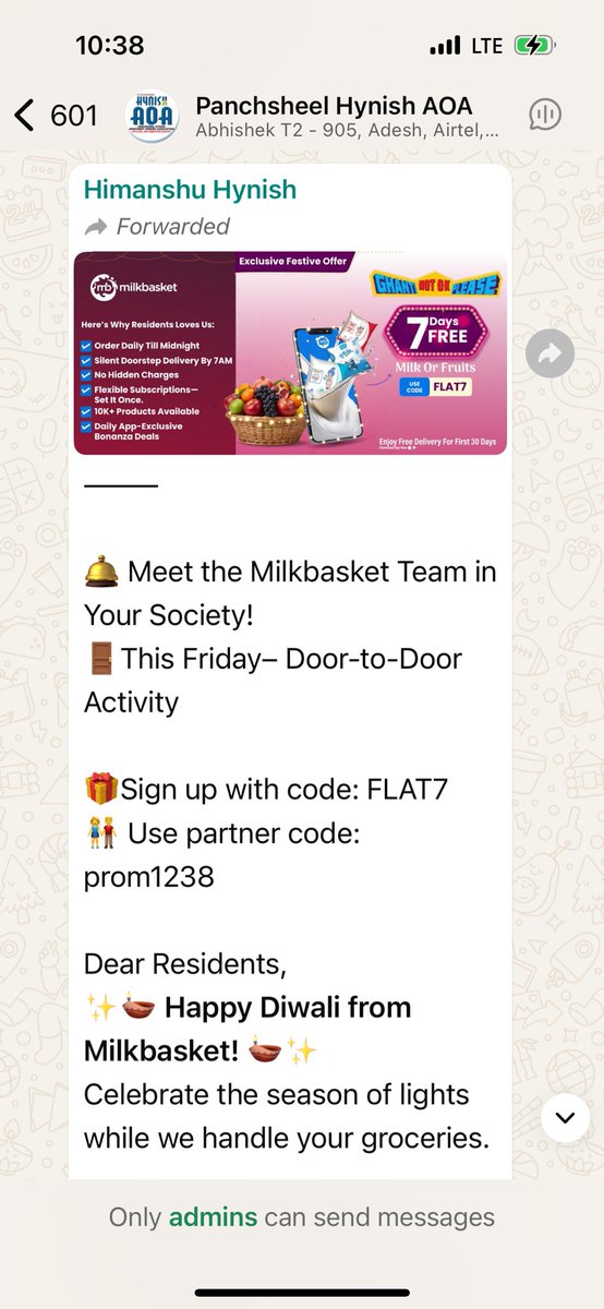 bhuvneshgautam_'s tweet photo. @Uppolice External vendors are being allowed by Himanshu for door 2 door  promotions, it's a serious safety risk, my mother is currently staying alone in flat, allowing unknown outsiders direct access to flat is a security threat.
Panchsheel Hynish, Gr. Noida West
@noidapolice https://t.co/dseIxj9q0A