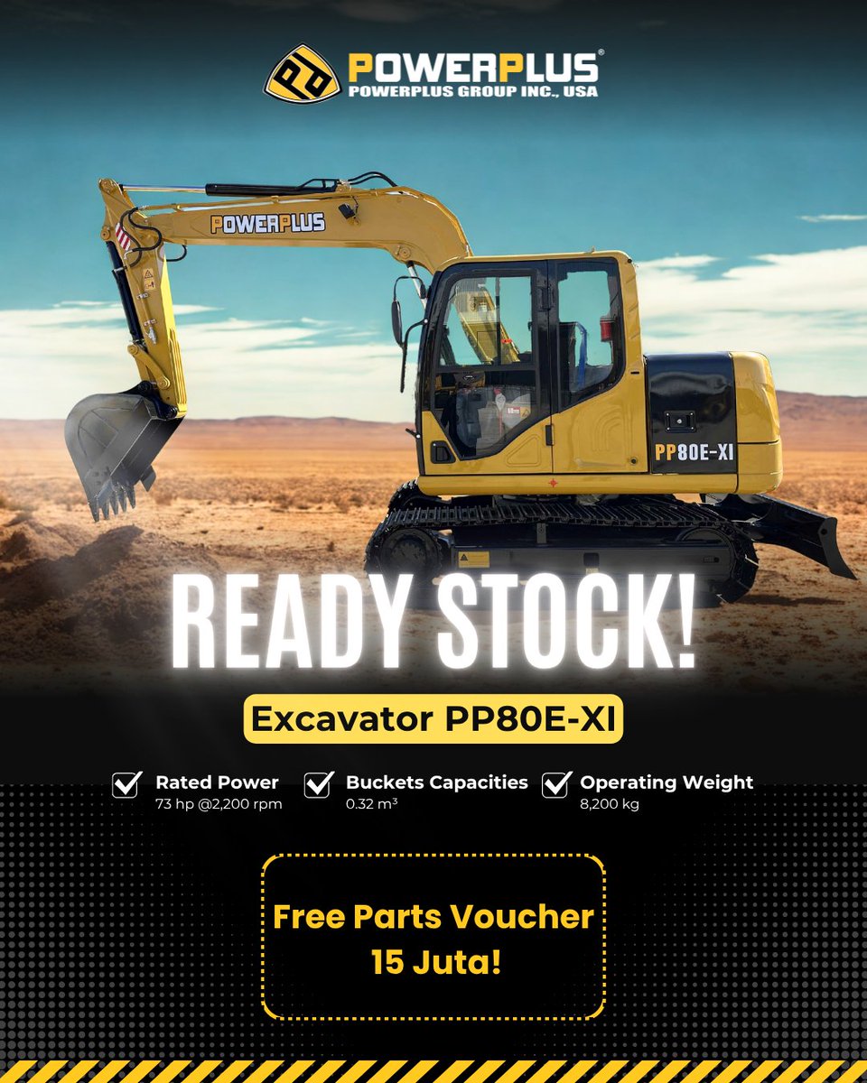 PowerplusgrupID's tweet image. Excavator &amp;amp; Bulldozer POWERPLUS masih ready, tinggal gas!!!
Gak perlu inden, langsung kerja di proyek.
Stok terbatas, siapa cepat dia dapat!

📞 Untuk informasi lebih lanjut dan harga: ✆ +62 811-8112-8882

#POWERPLUS #excavator #bulldozer #alatberatreadystock #jualalatberat