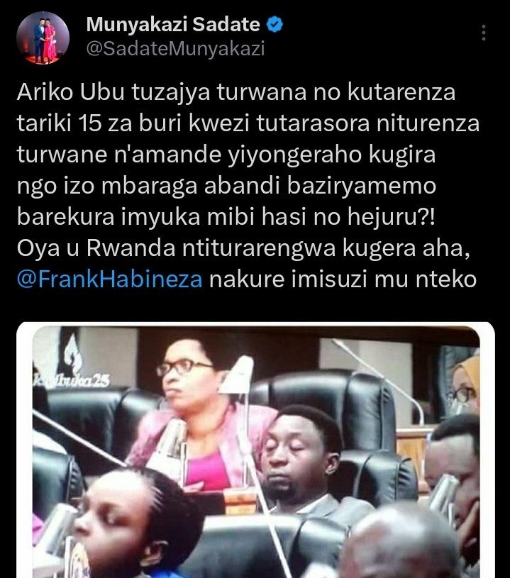 Ngibi ibyaha byose Munyakazi Sadate aregwa.

Uyu mugabo ni umu Extremist.

Icyo mbonye cyo abayobozi bamaze kumubona uriya ntamwanya yabona muri politics ya hano mu Rwanda azaguma ari umu #tweep nkatwe hano kuri x😂