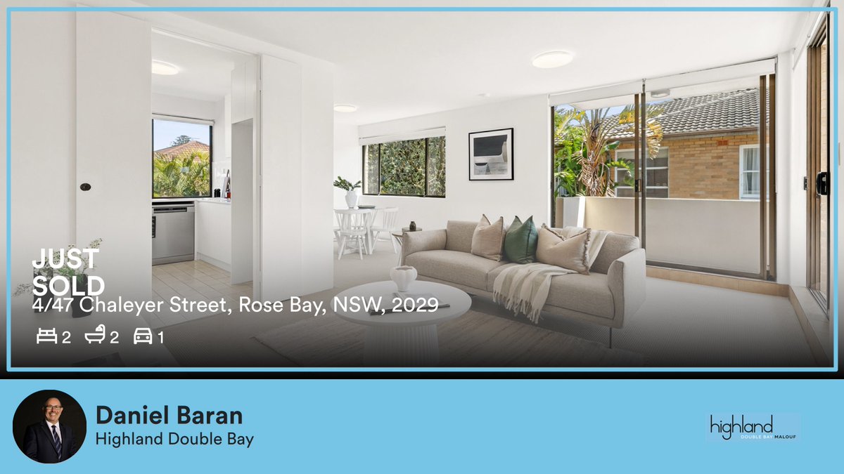 DanielBaran01's tweet photo. 🛌 2 🛀 2 🚘 1
📍 4/47 Chaleyer Street, Rose Bay, NSW, 2029

My latest sale on RateMyAgent.
Real Estate  266302
https://t.co/jLzOCnbyar

...
#ratemyagent #realestate #Highland_Double_Bay https://t.co/C3DGDxnKI2
