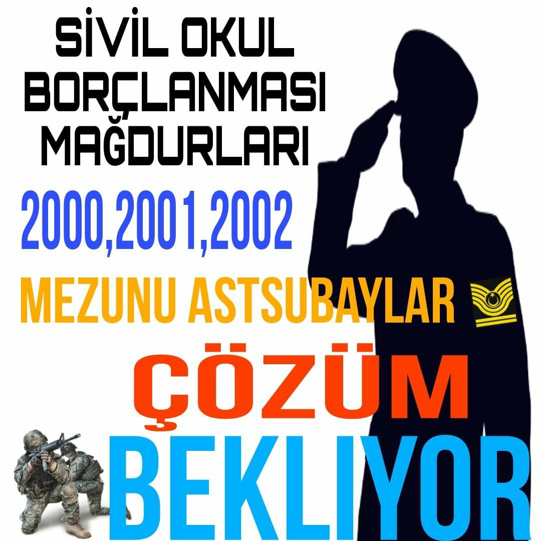 <a href="/MuratBalSmmm/">Murat Bal</a> Sivil Okul Borçlanması nedeniyle SOSYAL GÜVENLİK KURUMU (SGK) tarafından haksızca mağdur edilen 2000, 2001 ve 2002 DEVRESİ ASTSUBAYLAR  olarak;
Emekli ve Muvazzaf tüm Astsubaylarımızın  Gününü kutluyoruz...
#ÜniformalıSGKmağdurları