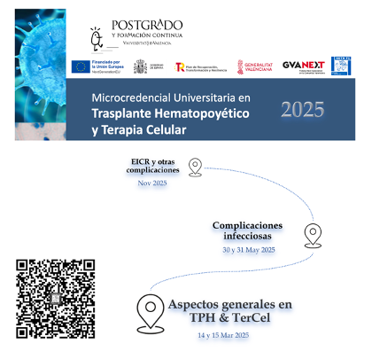 GETH_info's tweet image. Hasta el próximo 15Nov estás a tiempo de sumarte a la Microcredencial Universitaria en #TPH &amp;amp; #TerCel para facultativos promovida por @GETH_info, en colaboración con @UV_EG. 14 créditos #ECTS #EuroPass. Co-financiado íntegramente para socios @GETH_info