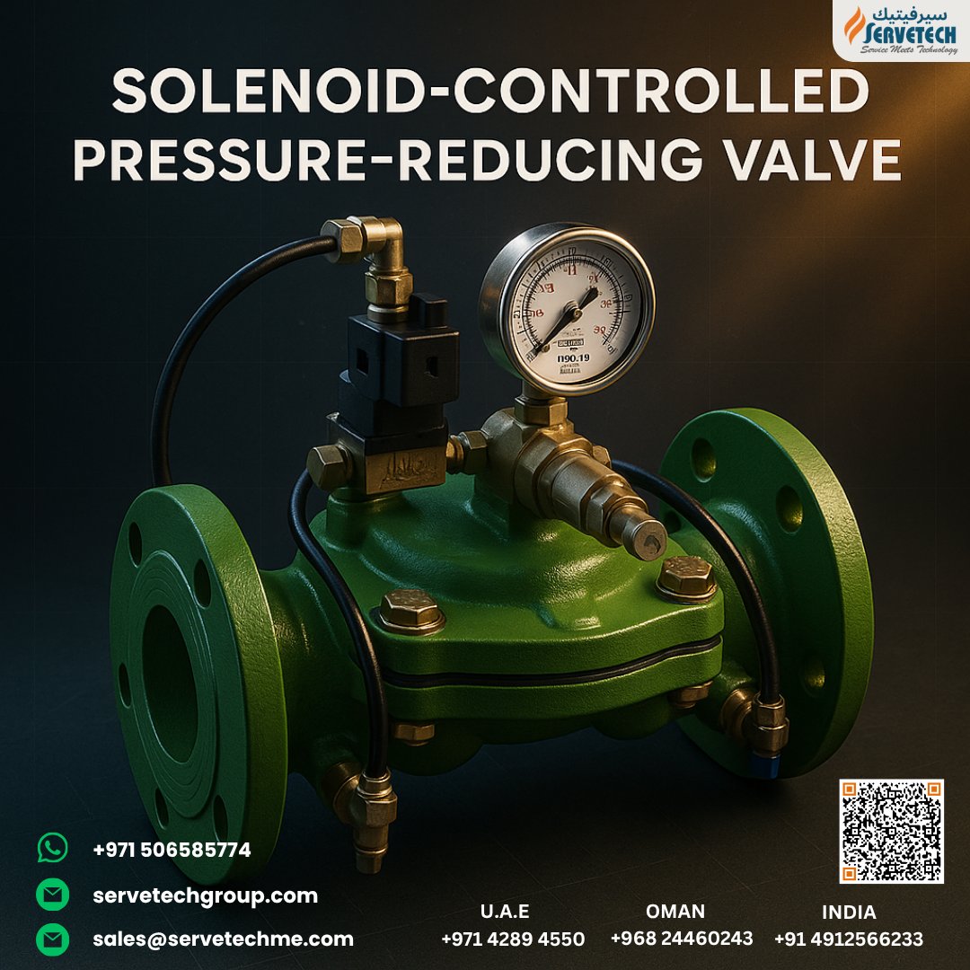 Servetech_'s tweet image. 🔄💡Solenoid-Controlled Pressure Reducing Valve

Automated, PLC-ready pressure reducing with solenoid actuation for precise setpoint control. Compact, reliable, and perfect for hydraulic, industrial water &amp;amp; automated lines.

#SolenoidPRV #PressureControl #Servetech