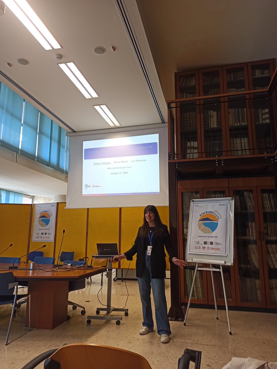 Farzaneh Safari, Ties Schalij, and Bárbara Rodrigues opened the Workshop today presenting different Advanced Optimization Techniques for Complex Systems. 

We predict(-then-optimize) a day ahead that will be as intense as enriching!! 

#EUROYoung2025 #orms