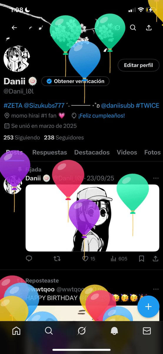 Danii_l0l's tweet image. hoy es mi cumpleaños 😛