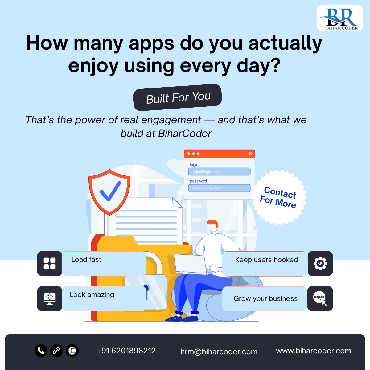 bihar_coder's tweet image. Engaged users = loyal users. 
At BiharCoder, we create mobile apps that keep users coming back.
#AppDevelopment #UXDesign #BiharCoder