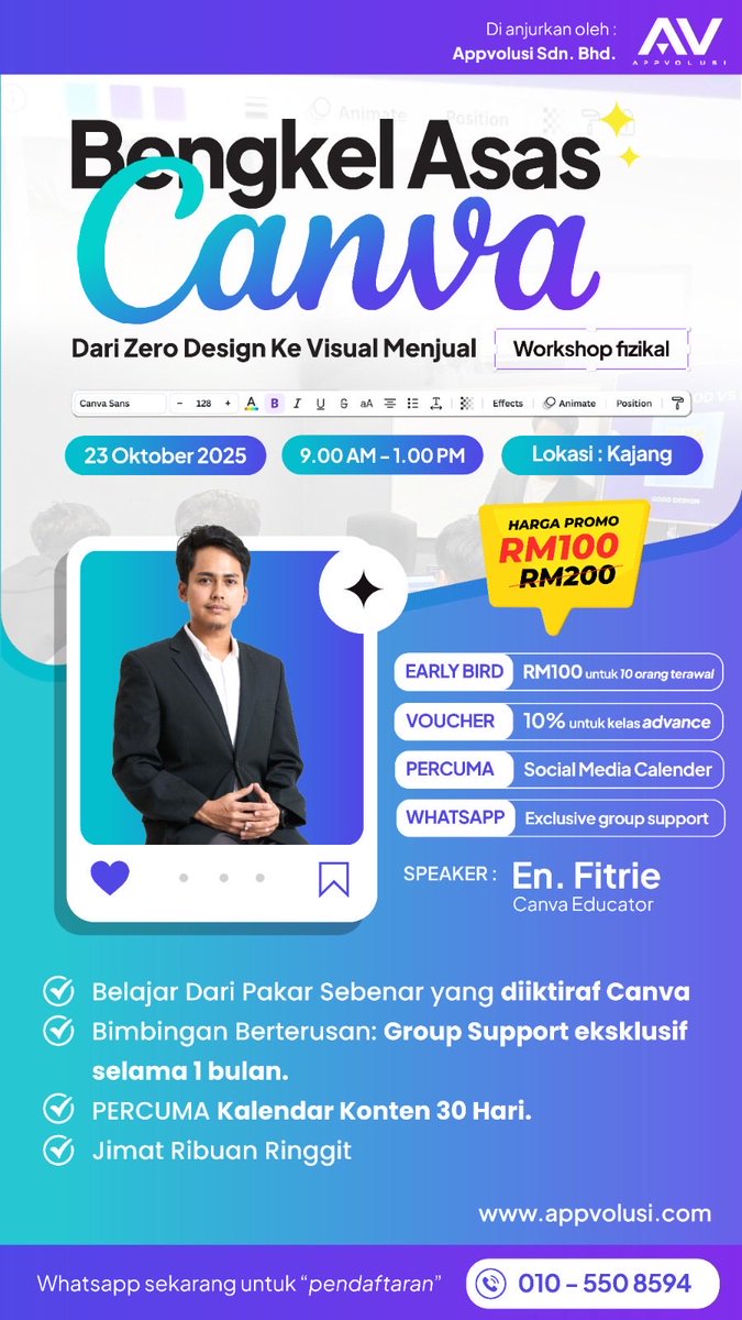 ResitkuMY's tweet photo. PERCUMA Social Media Calendars ❗️❗️❗️

Siapa yang buat online marketing🙋🏻‍♀️. Design poster atau visual social media sangat mempengaruhi keputusan pengguna untuk beli produk korang tau🫣. Visual menarik client beli.

Jom belajar asas design guna Canva dengan harga serendah RM 100. https://t.co/Taw2liWydb