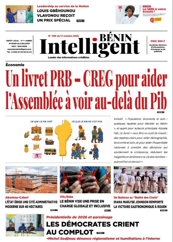 Bonjour chers lecteurs,

Voici les grands titres de notre parution d’aujourd’hui. 

beninintelligent.com

Bon week-end à tous!