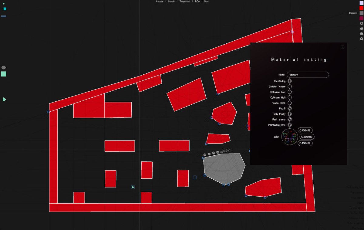 EskilSteenberg's tweet image. The game has a built in Asset/Level editor, with an asset management system that automatically generates to-do list for asset creation. This system is using HXA and the game auto generates thumbnails for all assets, levels and replays.