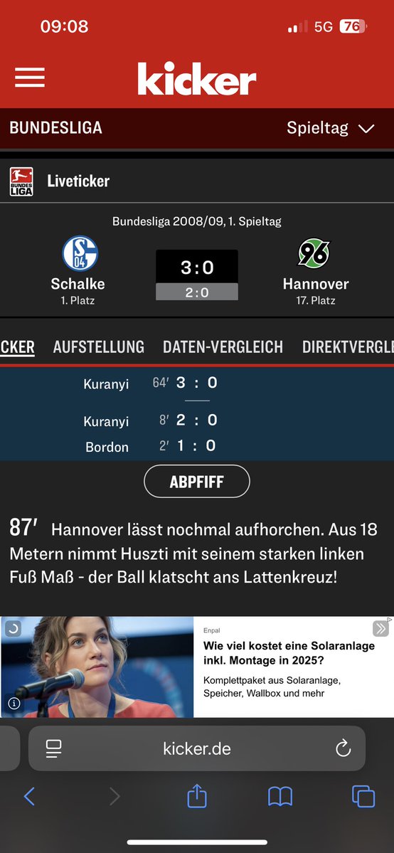 Btw mein allererster Heimspiel was ich live in unserem Stadion gesehen hab. Hätte nichts dagegen auch so ein Ergebnis bei meinem allerersten Auswärtsspiel in Hannover 😅
#H96S04 #S04