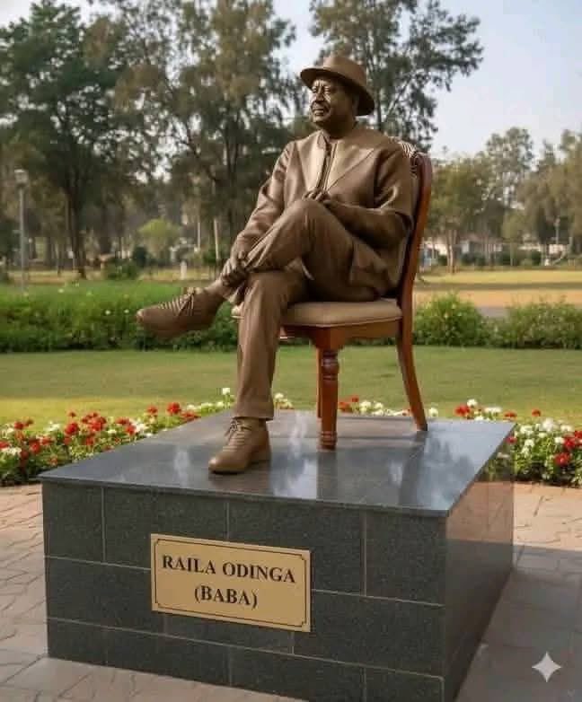 Rate this Raila Odinga statue on a scale of 1 to 10.