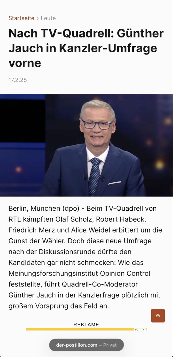 Umfragen sollte man immer vertrauen.