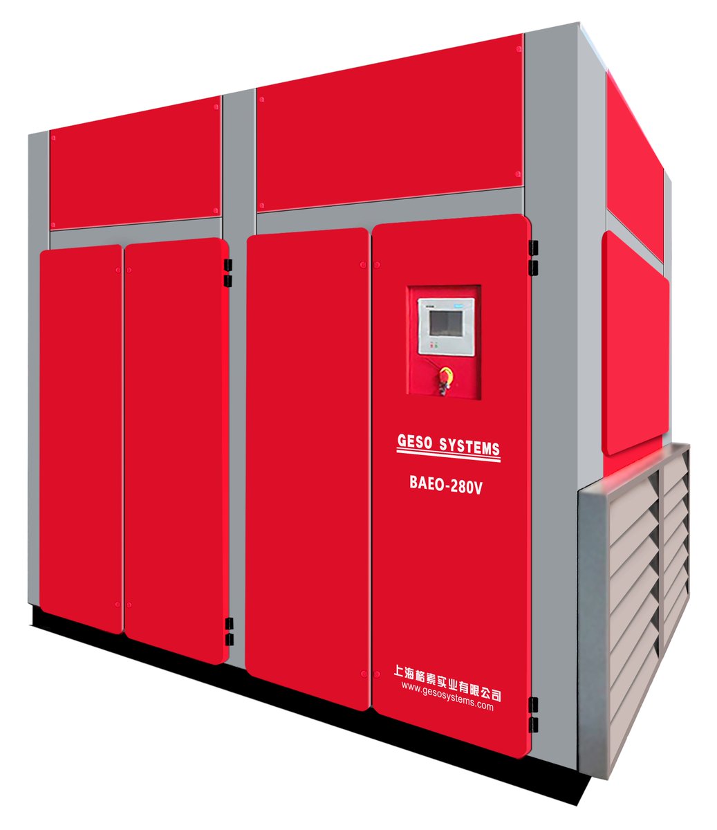 GesoVera's tweet image. The core advantage of this BAEO-280V dry oil-free variable frequency screw air compressor is that it can provide high-quality oil-free compressed air, and excels in energy efficiency, reliable operation and maintenance costs. #AirCompressor #Class0