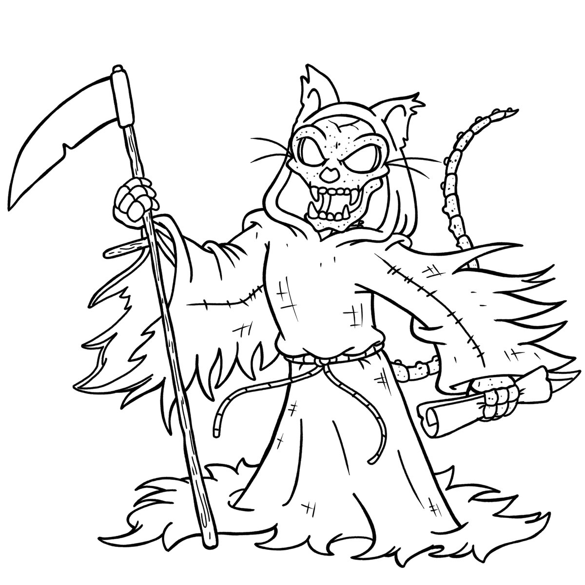 thomation92's tweet photo. "Halloween Horror Cats 2025: Grim Reaper Cat"
And what better character to round off this year's Halloween Horror Cats series than Mr. THE END himself? But don't worry: Tomorrow we'll continue with the next Halloween illustrations
#grimreaper #halloween #furry #furrystyle https://t.co/ssyadShjEe