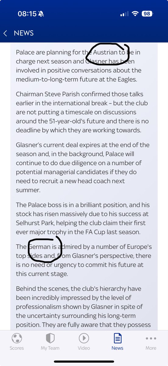 Something so stupid. Same article and Sky Sports give Glasner 2 nationalities. 

Gone massively downhill over the last 15 years.