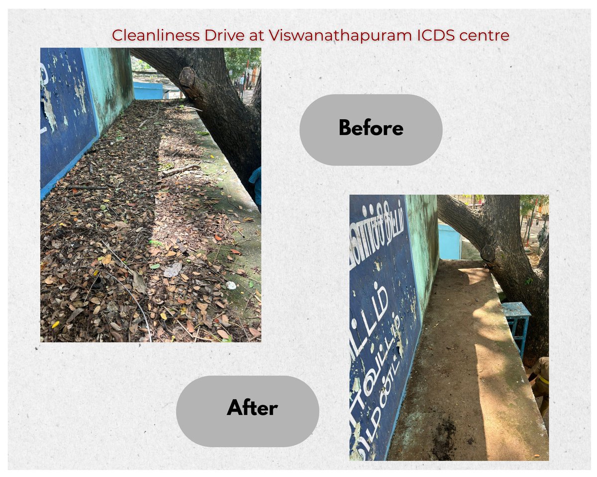 On 17-10-2025, A Cleanliness Drive at Viswanathapuram ICDS centre was done by Sanitation Staff in observance of SHS 2025.
<a href="/RakshaSampada/">DGDE</a>

<a href="/pddesc/">pddesc</a>

#SHS2025 #SwachhataHiSeva2025 #SwachhBharatt #swachhbharatmission #Swachhotsav