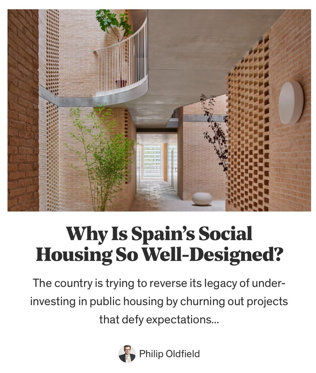 I wrote about why Spanish social housing is so good here

dwell.com/article/why-is…