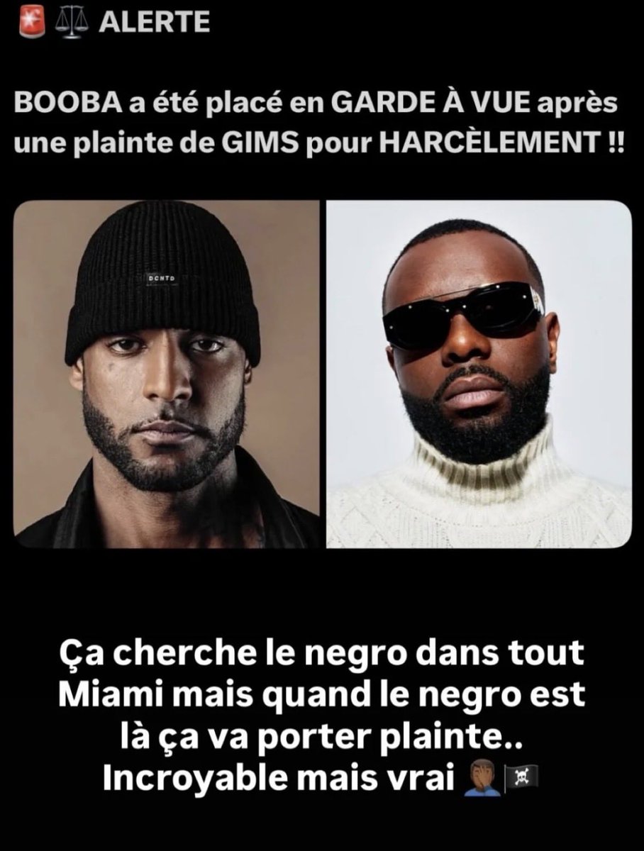 detective9512X's tweet photo. #booba #gims #snitch #bigleu ⏳⏳⏳ https://t.co/9oveNTD0ZT