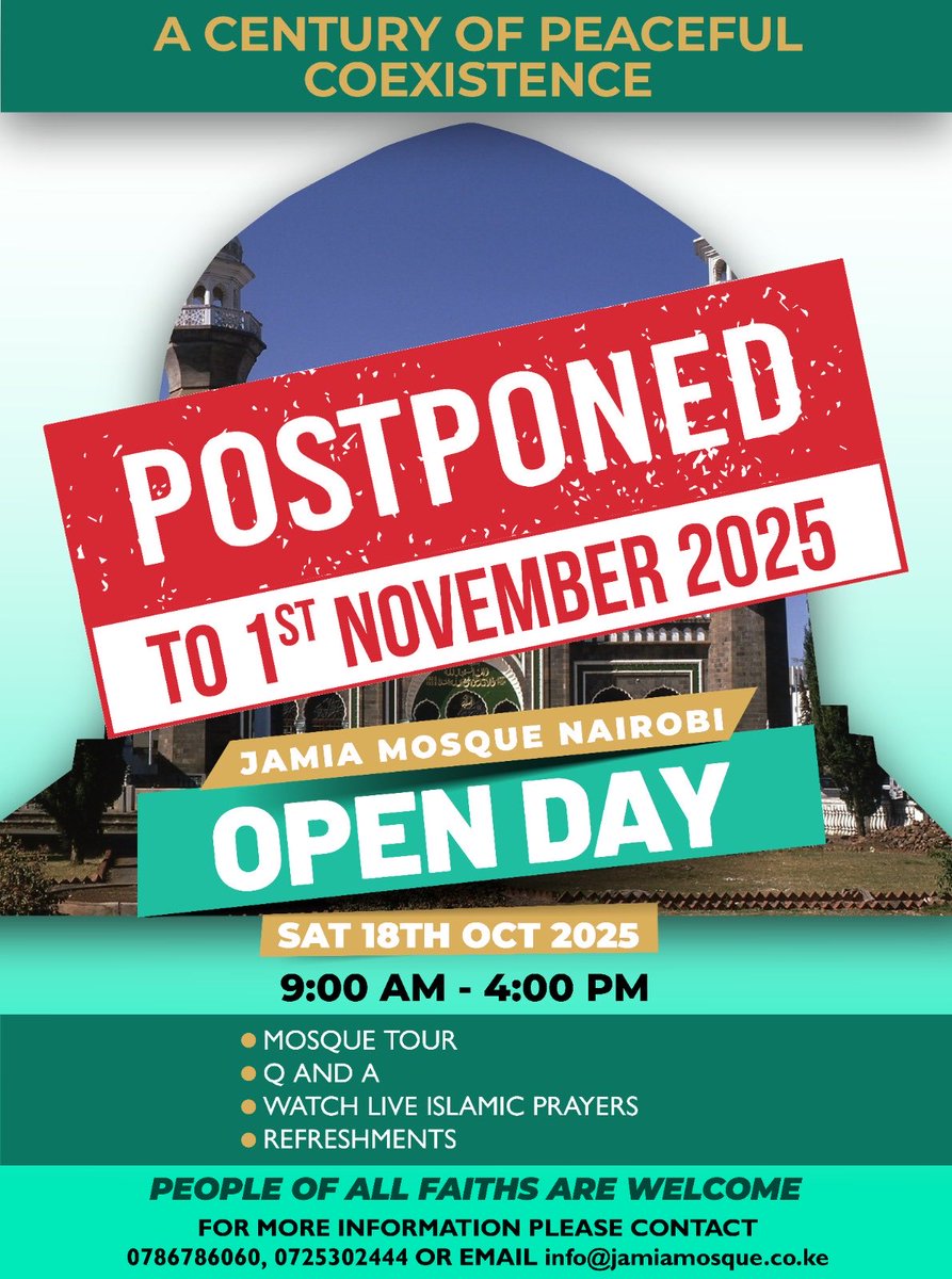 Kindly note that our annual Open Day event scheduled for tomorrow has been postponed to 1st November.