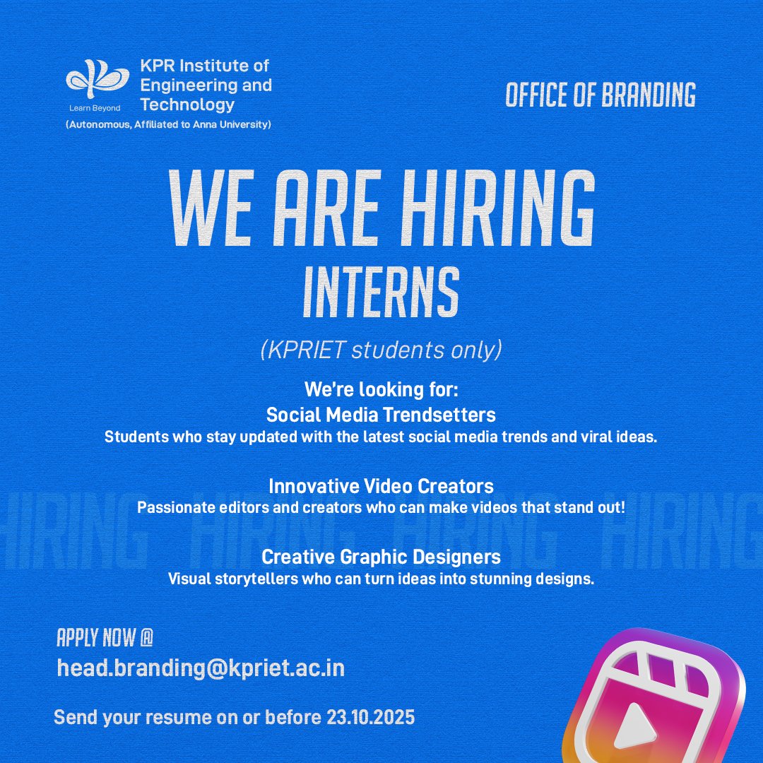 KPRIETonline's tweet image. Hiring KPRIETians!

#kpriet #kprietonline #kpr