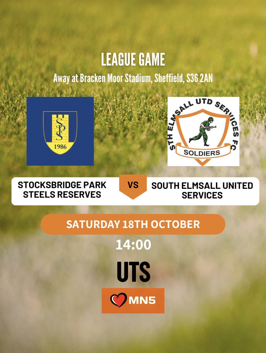 Tomorrow we travel to Stocksbridge Park Steels Reserves.

All support welcome!

UTS🍊