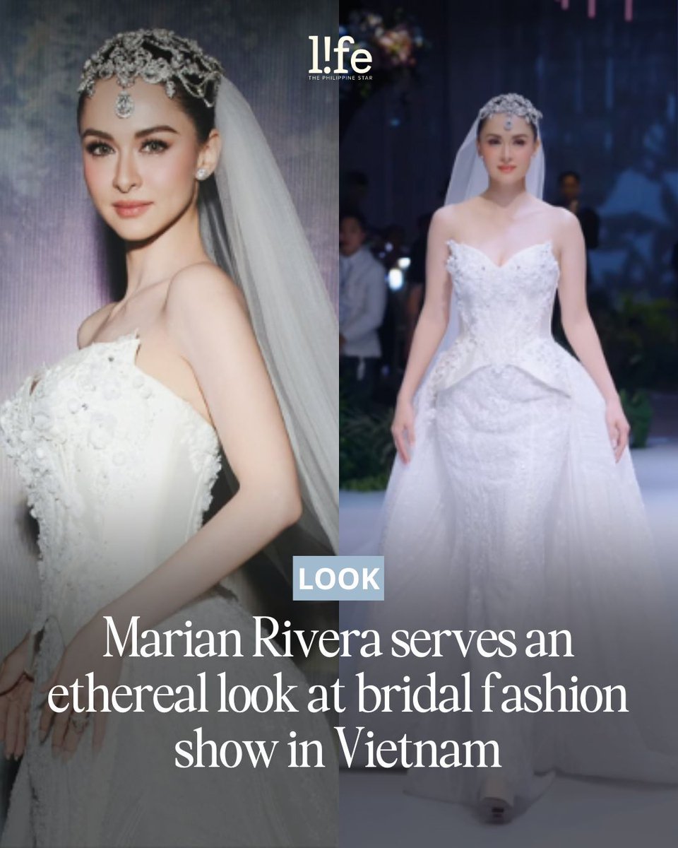 philstarlife's tweet photo. MARIAN RIVERA SERVES AN ETHEREAL LOOK IN VIETNAM 

Marian Rivera looked ethereal as she walked as one of the muses of the recent bridal show in Vietnam. 

READ: https://t.co/8zzDQnYFkP https://t.co/jpjaFV2M57