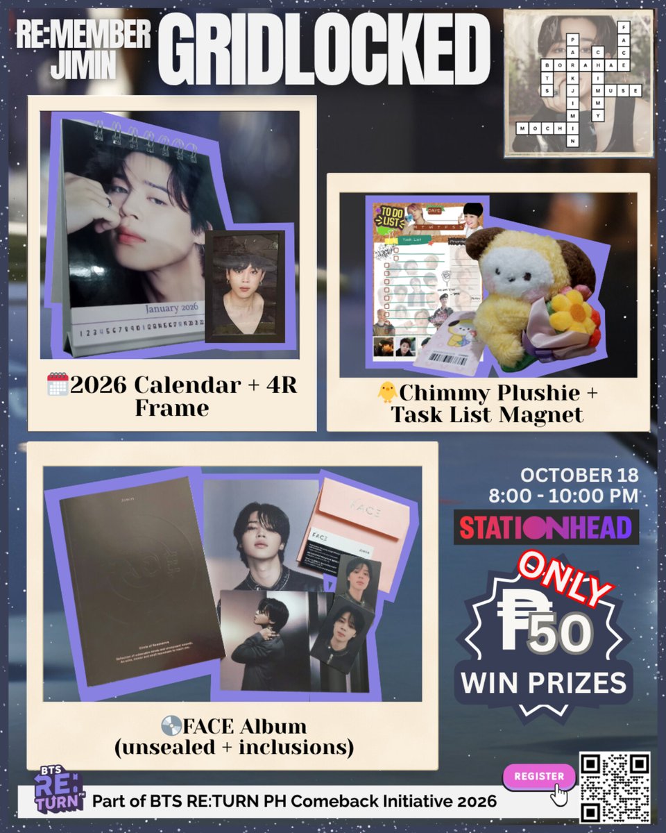btsaph130613's tweet image. ⏰ BUKAS NA!
✨ Check the GRIDLOCKED materials on BTS RE:Turn PH Facebook to prep your answers! 😉

📅 Oct 18 | 8–10 PM
🎙 @btshwaiting13
📻 stationhead.com/bangtanhwaiting
💸 ₱50 only!
📝 bit.ly/JIMINLOCKED

#JIMINDAY #JIMINLOCKED #JIMINREMEMBER
#BTSRETURNPH #PHARMYsUnite