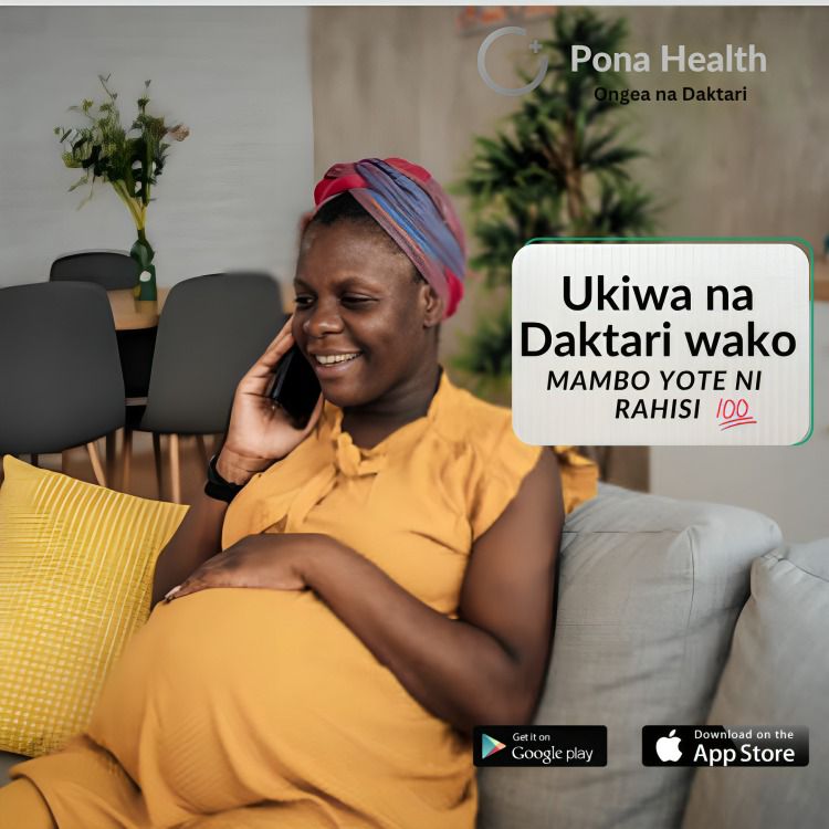 Pona_health's tweet photo. Usibaki na shida yako kama siri, mshirikishe Daktari akupe ushauri wa kiafya na matibabu.

Kupitia App ya Pona health, unaweza kuwasiliana na Madaktari Bingwa Tanzania.

Pakua app ya Pona health sasa, Ongea na Daktari mahali popote wakati wowote.

Au piga namba  0755 827 755. https://t.co/C0IolvnFbw