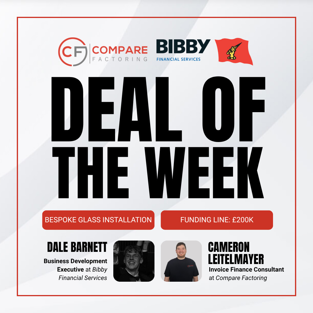Comp_Factoring's tweet image. Friday can only mean one thing.. It&apos;s time for a #DOTW!

This week Cameron was approached by a bespoke glass installer to help with cashflow due to jobs taking weeks to complete and invoices paid on 30 days but wages are paid weekly.

Read the full deal: bit.ly/3GKin7C