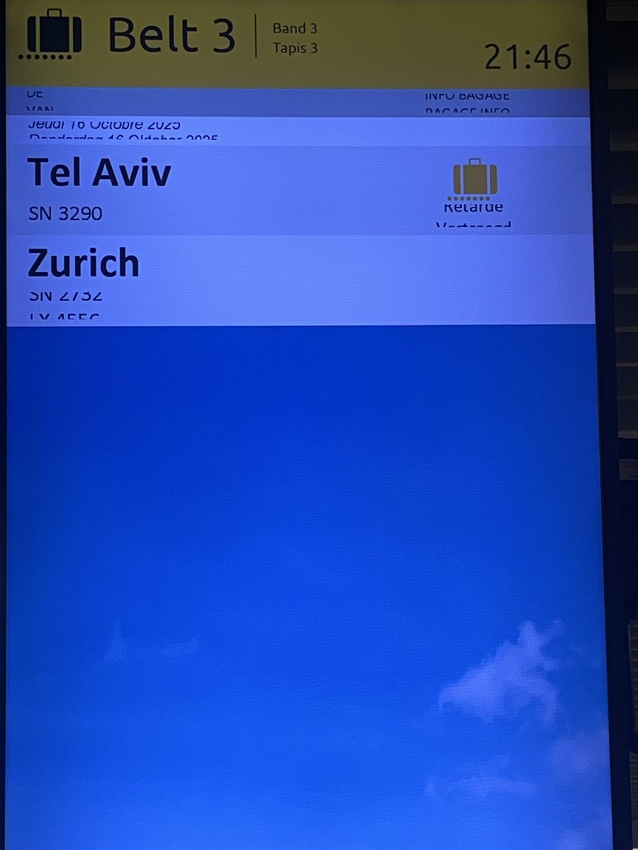 DR_Antwerpen's tweet image. Gisteren opnieuw vernederd op de luchthaven van Zaventem.
Ik ben gisteren avond aangekomen met Brussels Airlines vanuit Tel Aviv, en zoals zo vaak de laatste maanden was het weer raak: de bagage kwam niet op tijd. Op de schermen stond enkel “vertraagd”, en we hebben meer dan 50…