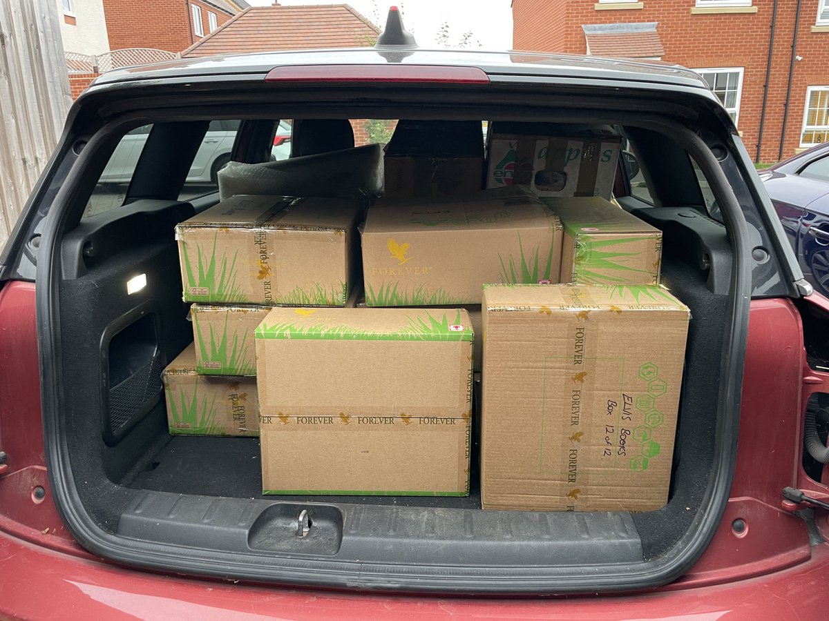 Carrying capacity of a Mini Clubman:
550 items of Elvis Presley memorabilia off to Auction.