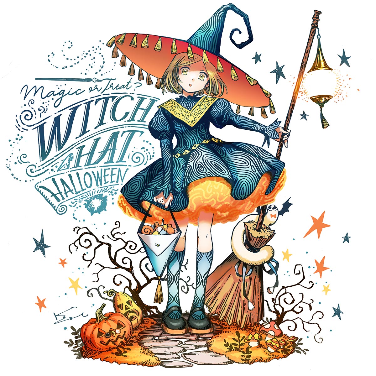 🎃ハロウィンイラスト再掲その2🦇
#MyWitchHatAtelierArt