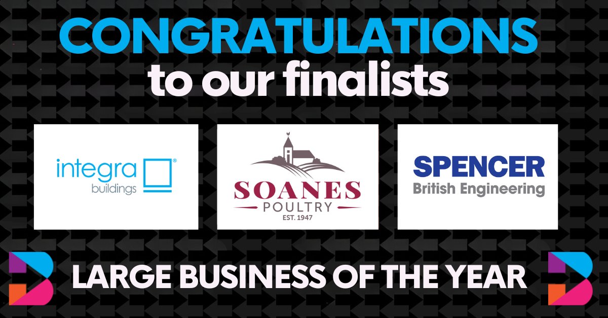 Large Business of the Year

👋 HEY, big players making a big impact

Our Large Business finalists:

⭐ <a href="/Integrabuildin1/">Integrabuildings</a>  Ltd
⭐ <a href="/soanespoultry/">Soanes Poultry</a> 
⭐ <a href="/Spencer_Group/">Spencer Group</a>

Who’ll take home the top prize? 🏆 #HEYBA

<a href="/FEOHull/">ForEntrepreneursOnly</a>