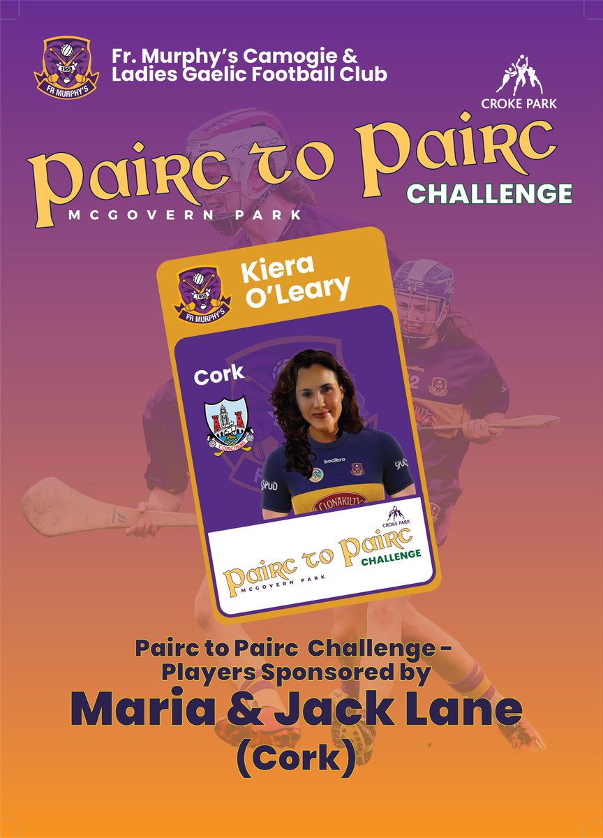 <a href="/oleary_larry/">Larry O Leary</a> <a href="/fr_murphys/">Fr Murphy's Ladies</a> <a href="/WeAreClubforce/">Clubforce®</a> <a href="/BritainCamogie/">BritainCamogie</a> <a href="/LondonLGFA/">LondonLGFA</a> <a href="/BritainLGFA/">Britain LGFA🏐</a> 

sponsor today We are doing Pairc to Pairc challenge fundraising particularly for All Ireland Camogie Club championship semi final and hopefully final
frmurphysladies@gmail.com
+447944178879