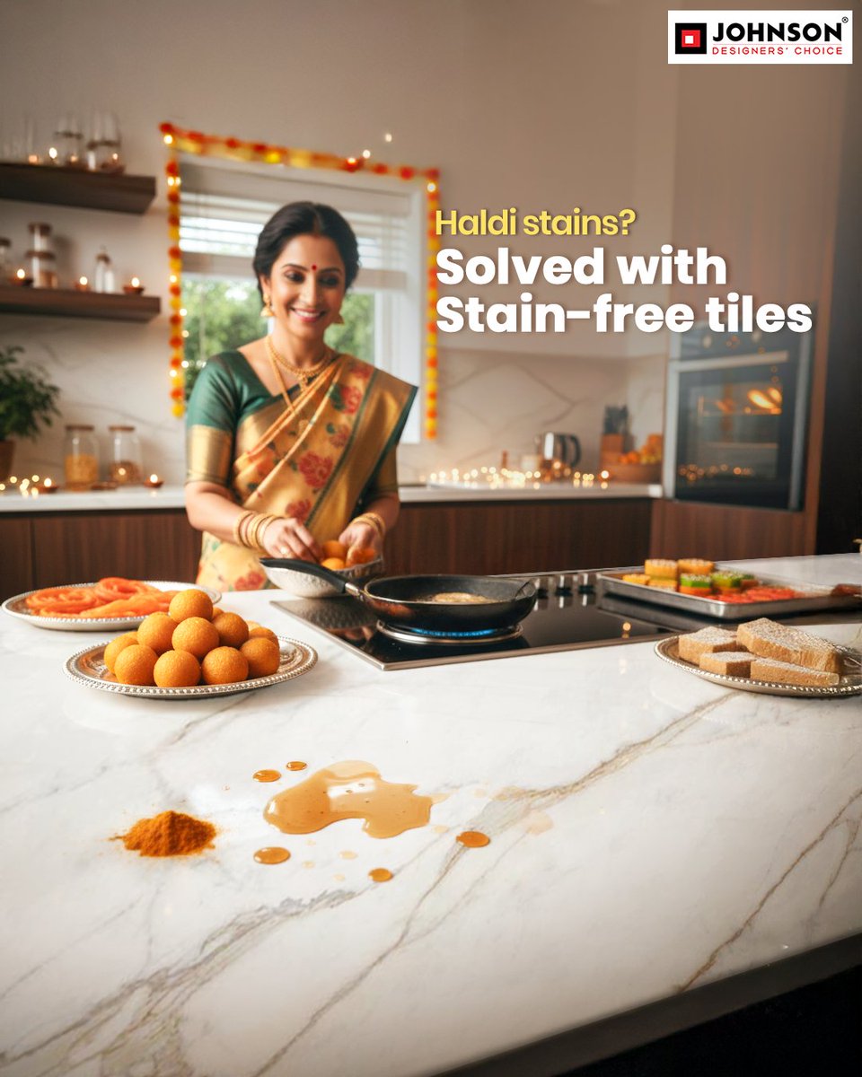 HRJohnsonIndia's tweet photo. This Diwali, say goodbye to stains, slips, and scratches, with H & R Johnson Tiles. Celebrate the festivities worry-free with Johnson. #ChupaoNahiSajao
For more details, visit: https://t.co/5K3Bg7rASJ
#HRJohnsonIndia #CreatingDreamSpace #TilingSolutions #Tiles #InteriorDesigner #Architects #StainFreeTiles #ScratchResistantTiles #EnduraTiles #WallTiles #FloorTiles #DiwaliKiTayari