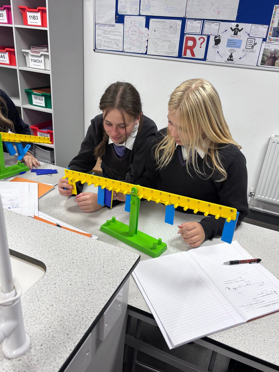 UckColl_Science's tweet photo. Year 8 students investigating moments this week in Science, thinking hard about the effects of adding different masses @uckfieldcollege #lovelearningforlife #uckfieldcollege https://t.co/VkeCw1mRYW