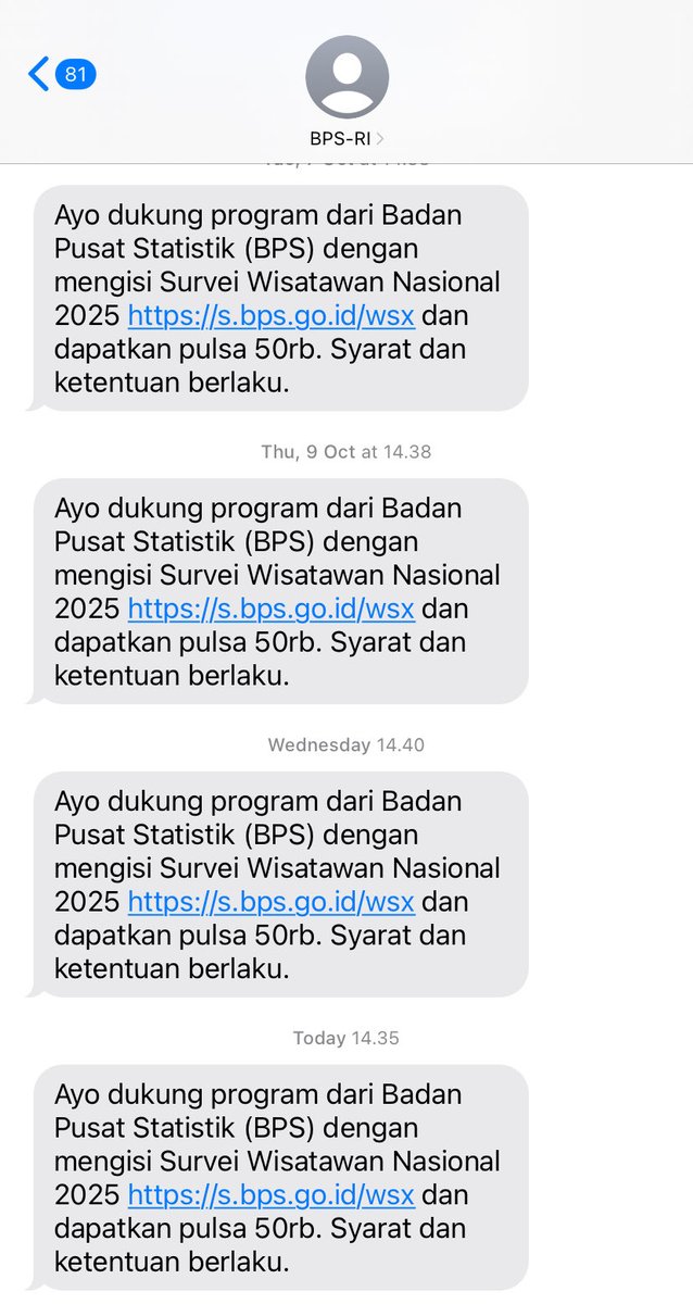 Terima sms ini terus, ada yg punya pengalaman sama ?