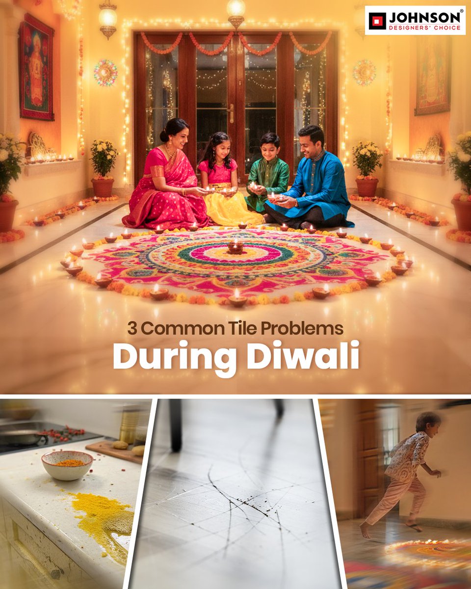 HRJohnsonIndia's tweet photo. This Diwali, say goodbye to stains, slips, and scratches, with H & R Johnson Tiles. Celebrate the festivities worry-free with Johnson. #ChupaoNahiSajao
For more details, visit: https://t.co/5K3Bg7rASJ
#HRJohnsonIndia #CreatingDreamSpace #TilingSolutions #Tiles #InteriorDesigner #Architects #StainFreeTiles #ScratchResistantTiles #EnduraTiles #WallTiles #FloorTiles #DiwaliKiTayari
