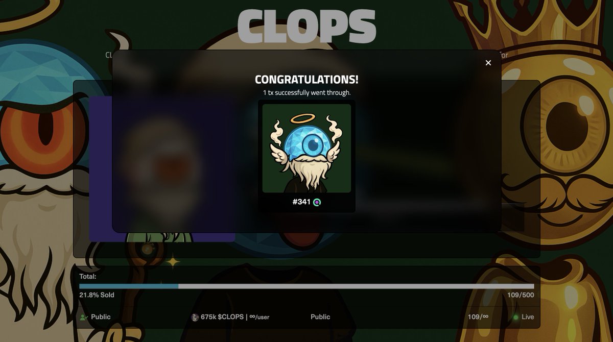 Good Morning! 
Today I minted <a href="/CLOPSWORLD/">CLOPS</a> , good luck <a href="/KeillahAsh/">Bodhizafa</a>