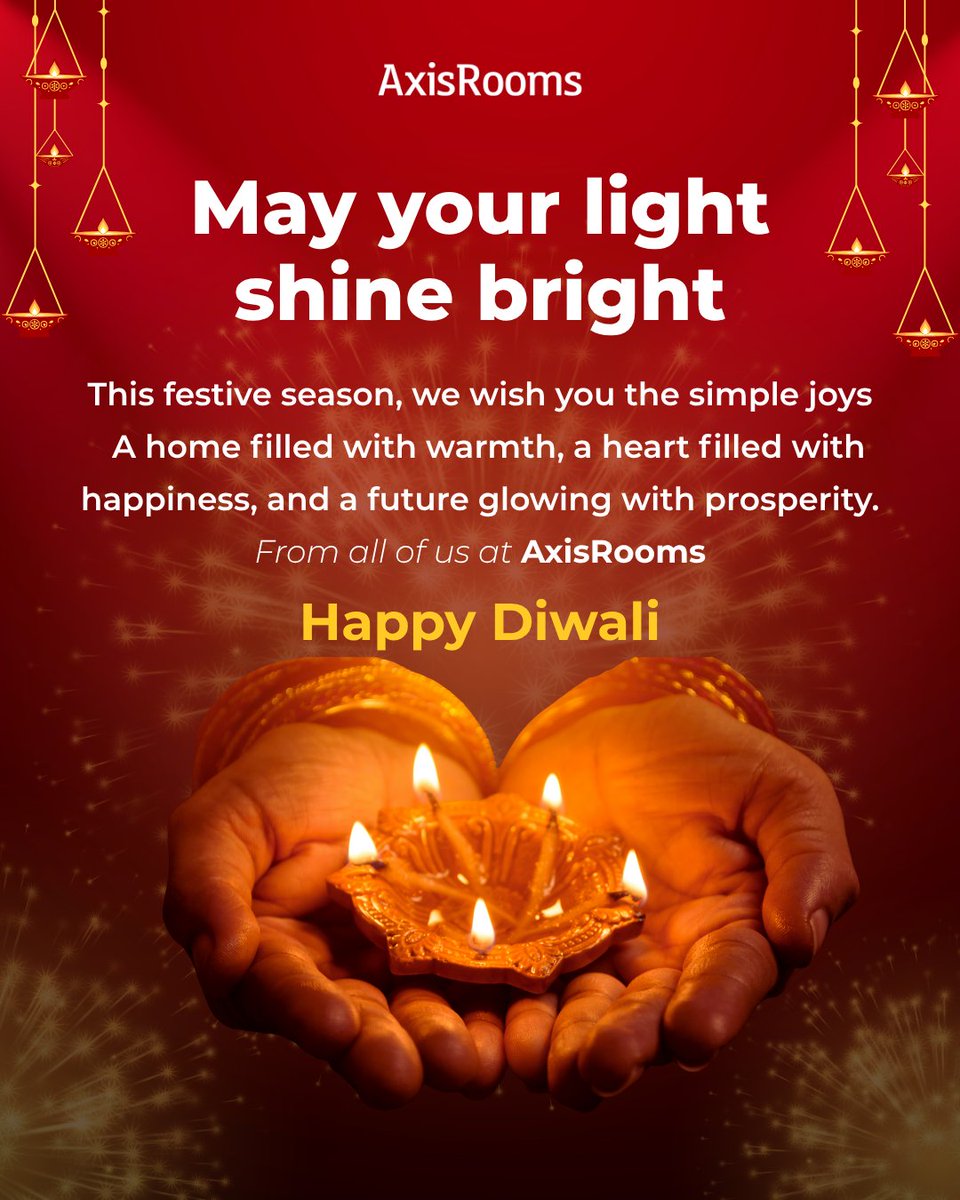 Wishing our partners in hospitality a Diwali filled with simple joys, bright lights, and shining prosperity.
Happy Diwali from the AxisRooms team!
#HappyDiwali #Diwali2025 #Hospitality #HotelTech #AxisRooms