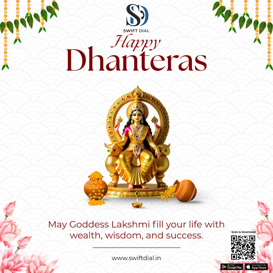 SwiftDial297's tweet image. ✨ Wishing you a bright and prosperous #Dhanteras!
May Goddess Lakshmi bless your life with wealth, wisdom, and success. 🌸
Celebrate abundance with #SwiftDial 🌐 swiftdial.in
📲 Google Play | App Store

#HappyDhanteras #Prosperity #WealthAndWisdom #FestivalOfLights