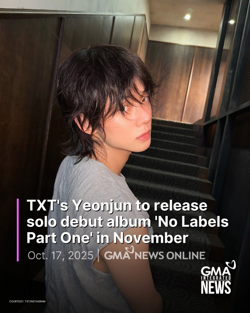 Yeonjun’s YOLO season has finally arrived! 🦊🤩

TXT member Yeonjun on Thursday officially announced the release of his debut album “No Labels Part One” on November 7.

READ:

gmanetwork.com/news/lifestyle…