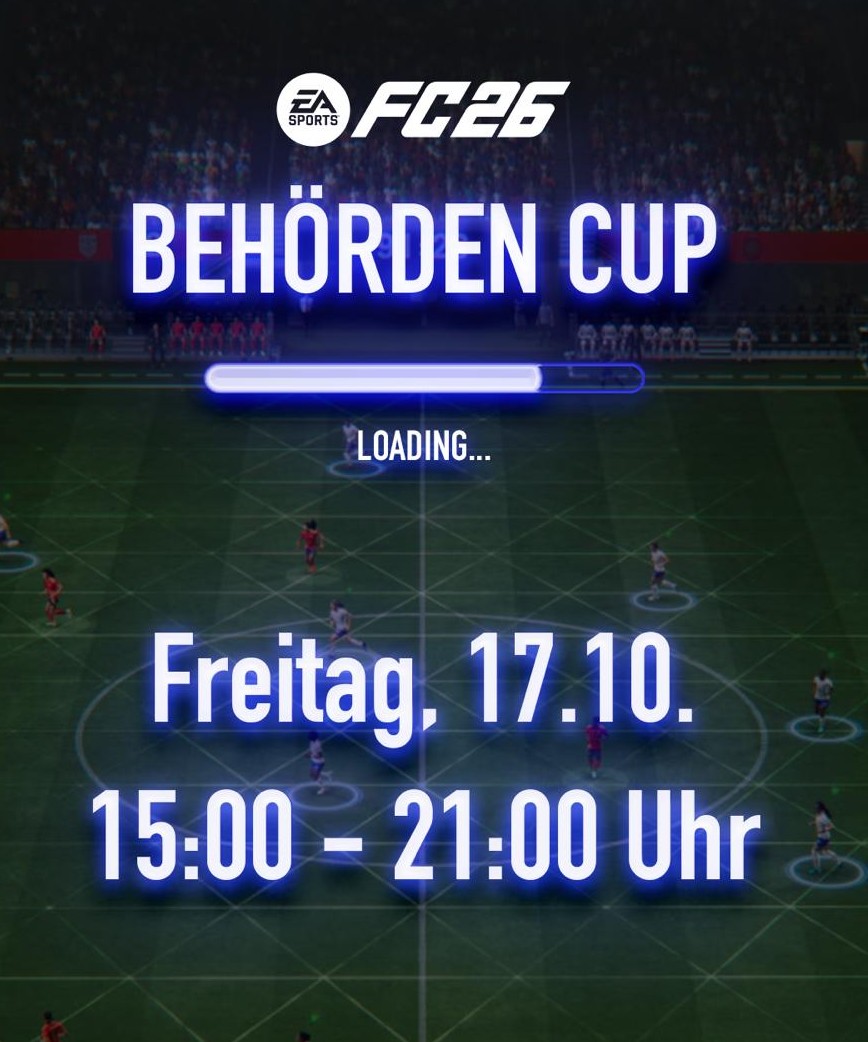 📣Wir nehmen heute am #BehördenCup🎮⚽️der PD Hannover🚔 teil. Verfolgt den Livestream auf #Twitch  von 📍15:00-21:00 Uhr und stellt uns eure Fragen! 
Link zum Stream: m.twitch.tv/polizeihannove…