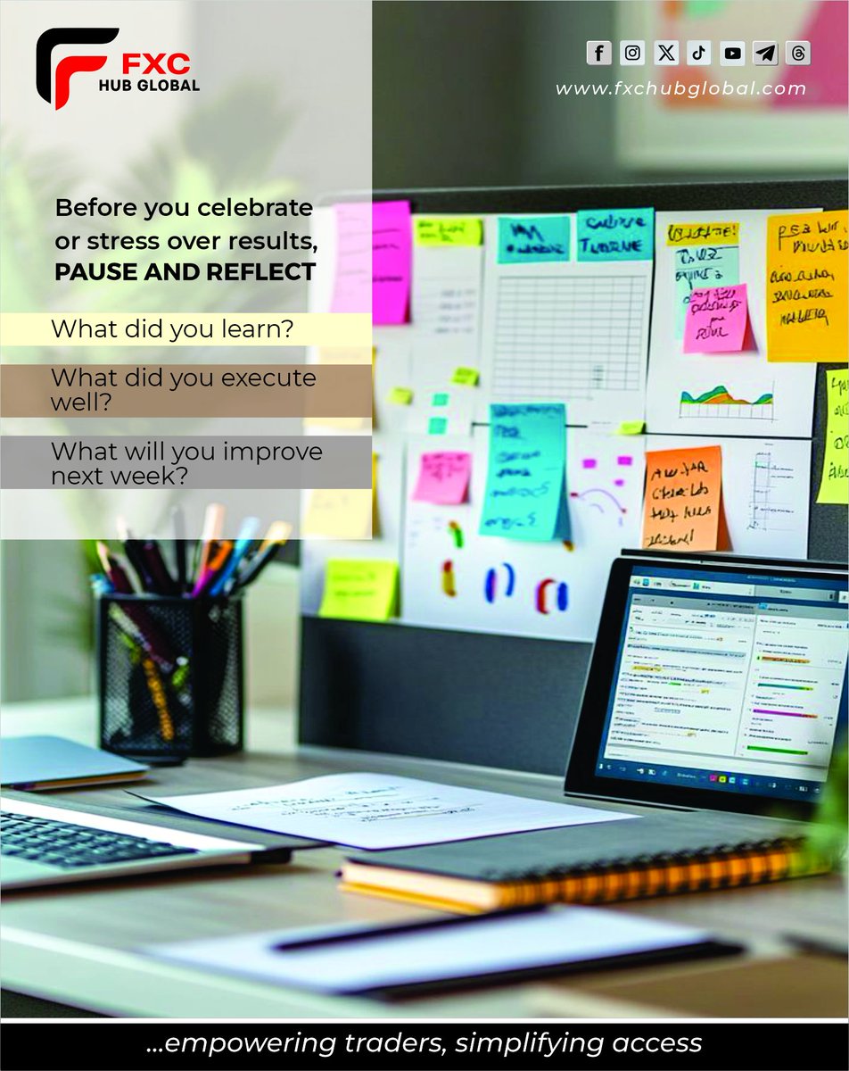 FxcHub_'s tweet image. 🎯 Friday Focus:
✅ What did you learn?
✅ What went well?
✅ What to improve?

Progress &amp;gt; Perfection.

#TraderGrowth #ForexCommunity #TradingMindset #FxcHubGlobal #FXCscanner