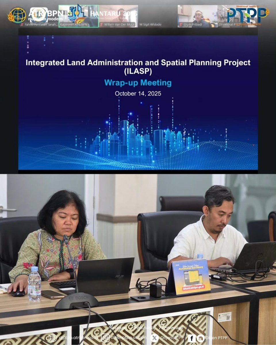 KANTAHKABKUDUS's tweet photo. Jakarta – Direktorat Jenderal Pengadaan Tanah dan Pengembangan Pertanahan (Ditjen PTPP) Kementerian ATR/BPN, melalui Direktorat Penilaian Tanah dan Ekonomi Pertanahan, menghadiri Wrap Up Meeting of Integrated Land Administration and Spatial Planning Project (ILASPP)
#sobatptpp https://t.co/fCOtfoMnSi