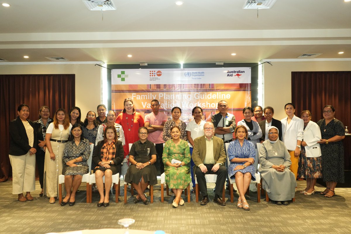 UNFPATimor's tweet image. A new milestone for #FamilyPlanning in 🇹🇱!
The Ministry of Health &amp;amp; @UNFPATimorLeste validated the National FP Guideline - aligning with national health strategies to ensure access to safe, quality, &amp;amp; equitable FP for all.
#GenderEquality #ReproductiveHealth #LeavingNoOneBehind