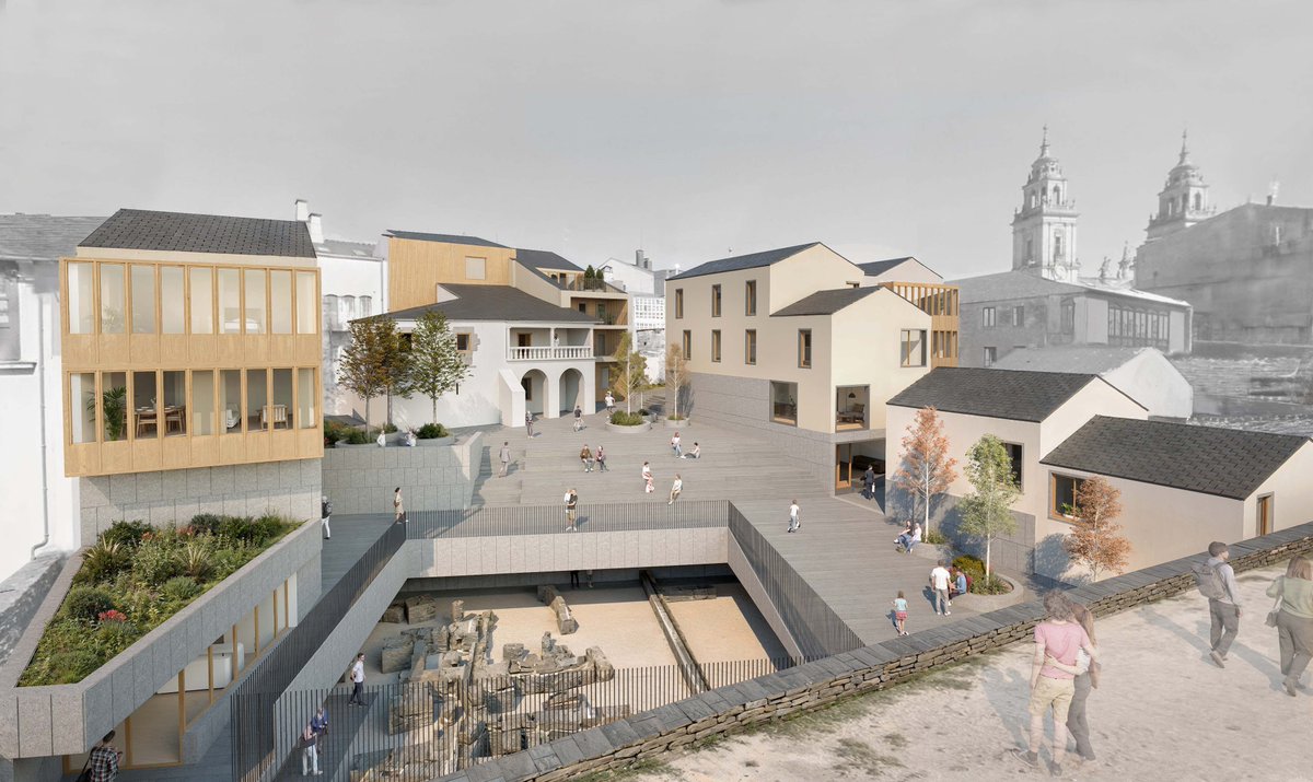 La propuesta pone en valor y relaciona las 3 épocas que confluyen en el ámbito de actuación, la época romana,  la época medieval y la época contemporánea, como aglutinadora de las épocas anteriores construyendo nuevas viviendas de Protección Pública.

<a href="/ByEarquitectos/">ByE arquitectos</a>