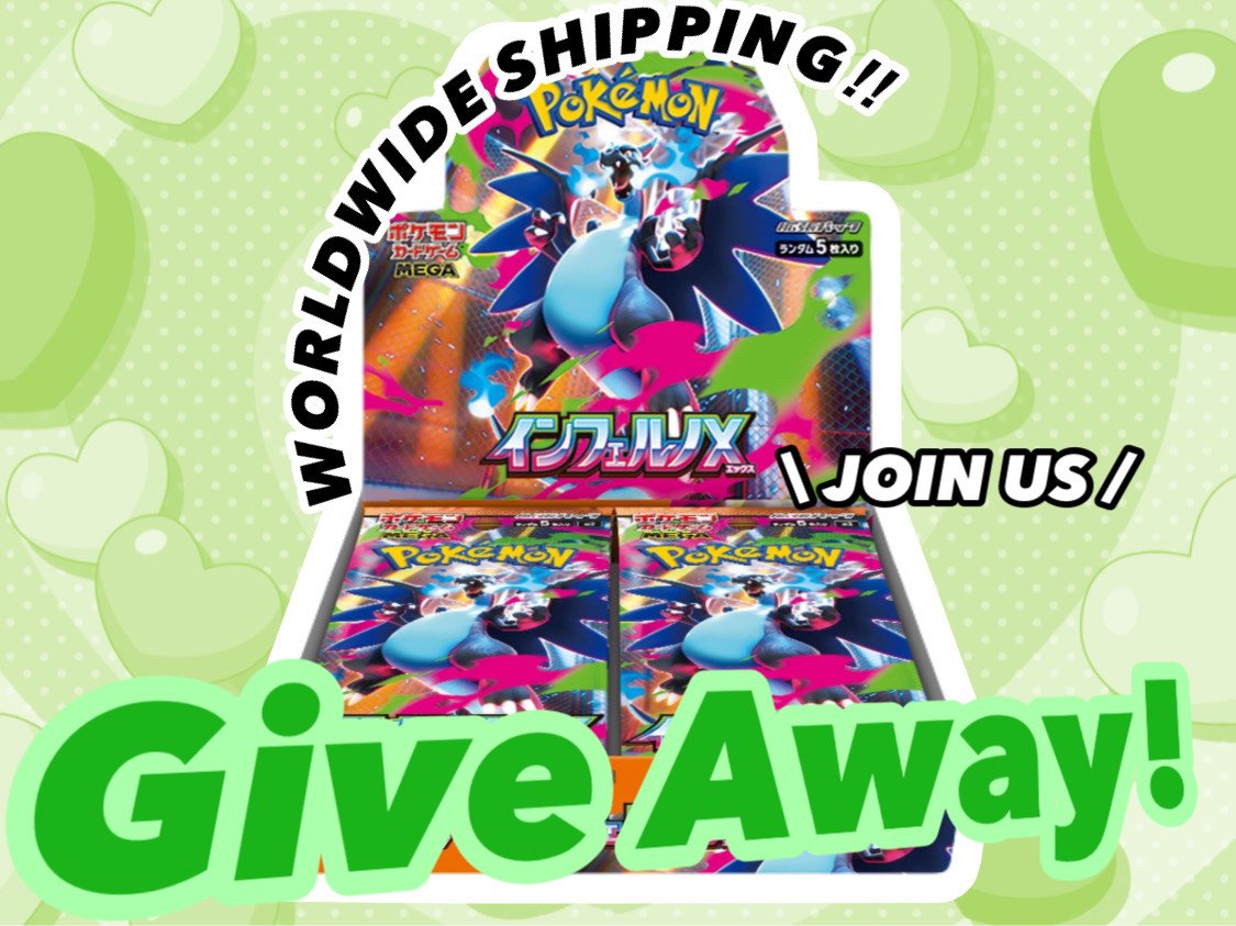 cards_japan's tweet image. 🎀💖 Pokémon Giveaway Event 💖🎀
🌟✨ 3-Day Limited Campaign! ✨🌟
The super popular “Inferno X (Japanese Edition)” is back again! 🎉🎀💫
A dreamy chance for Pokémon fans all over the world 🌏🌈💖
🎯 When we reach 4,200 followers during the campaign,
the giveaway will be…