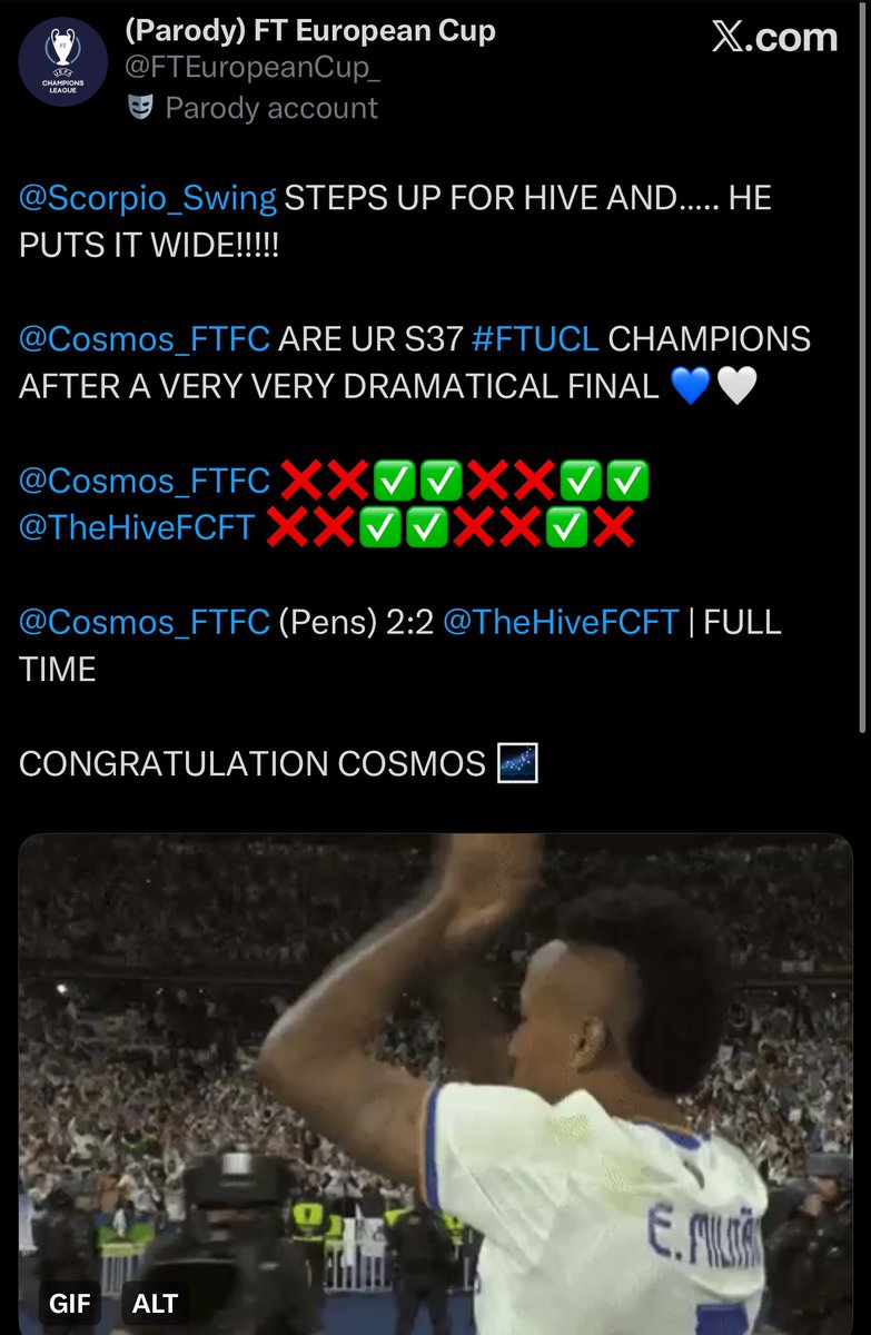 Cosmos FC tweet media